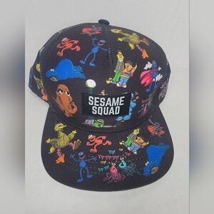 Original Sesame Street Squad Cap Adjustable Snapback Hat Vibrant – Youth Size